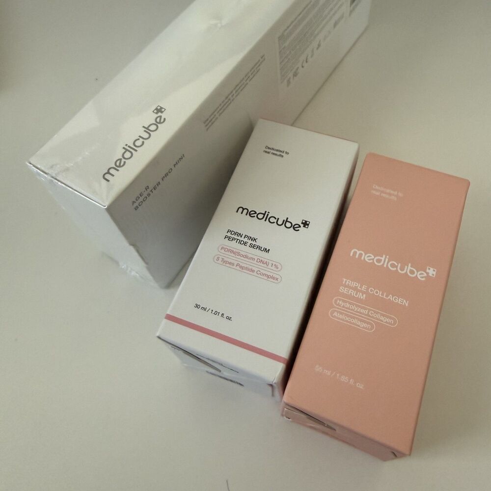 NIB New Medicube Booster Pro mini peptide collagen serum 3 piece bundle - Picture 2 of 6